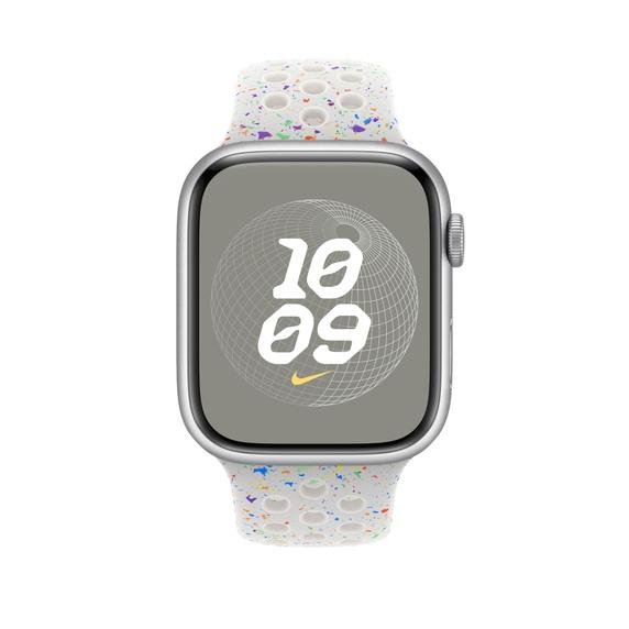 Каишка за часовник Apple 45mm Pure Platinum Nike Sport Band - M/L