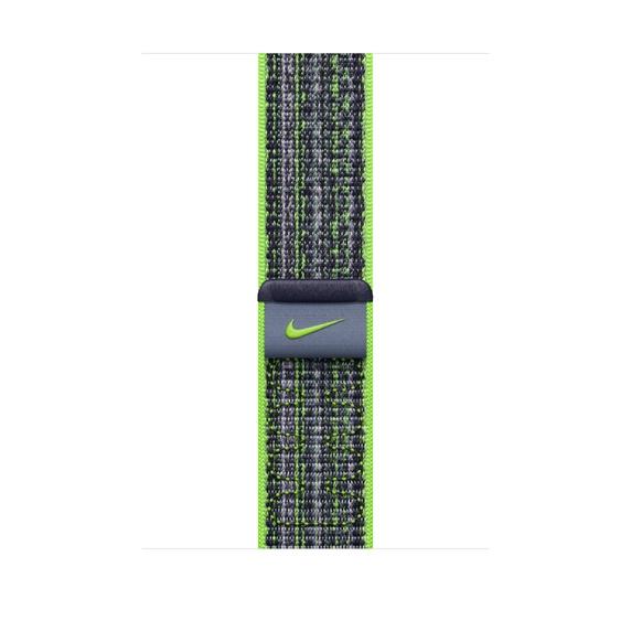 Каишка за часовник Apple 45mm Bright Green/Blue Nike Sport Loop