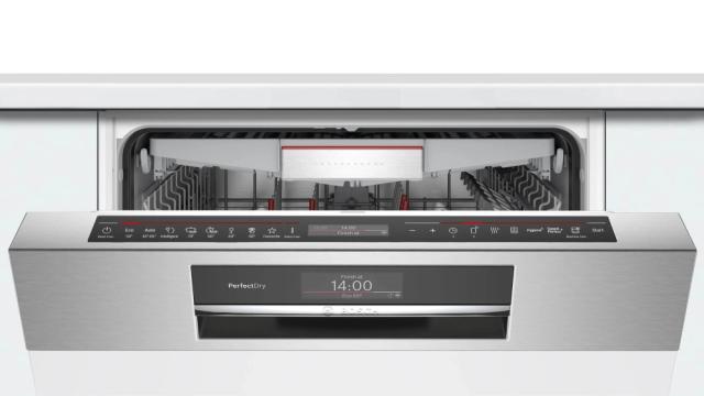 Съдомиялна Bosch SMI8YCS02E SER8 Intelligent dishwasher integrated, A, Zeolith, EcoDrying, 9,5l, 14ps, 8p/6o, 44dB(B), Night Program 43dB, 3rd drawer, Extra Clean Zone, 2 TFT display, PerfectDry, HC, interior light