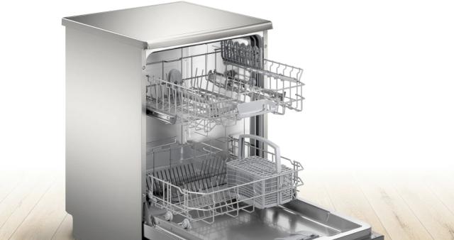Съдомиялна Bosch SMS2ITI11E SER2 Free-standing dishwasher, E, Polinox, 10,5l, 12ps, 5p/4o, 48dB(C), inox, Start delay 9h, w/o Height Adjustable Top Basket, Extra dry, HC