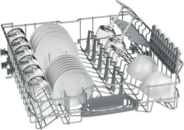Съдомиялна Bosch SMS2ITI11E SER2 Free-standing dishwasher, E, Polinox, 10,5l, 12ps, 5p/4o, 48dB(C), inox, Start delay 9h, w/o Height Adjustable Top Basket, Extra dry, HC