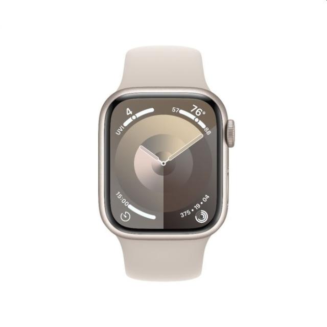 Часовник Apple Watch Series 9 GPS + Cellular 41mm Starlight Aluminium Case with Starlight Sport Band - S/M
