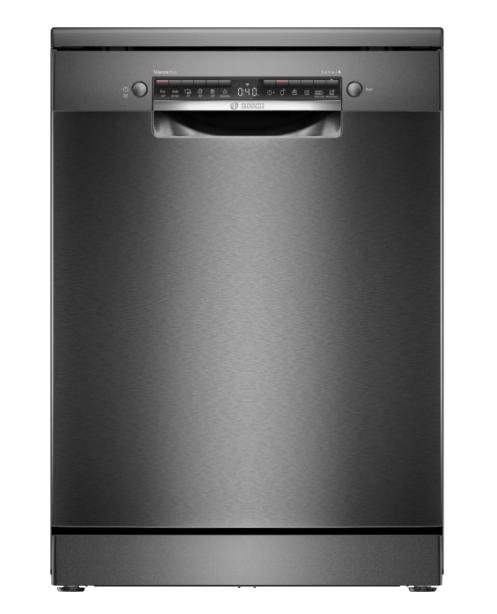 Съдомиялна Bosch SMS4EMC06E SER4 Free-standing dishwasher, B, EcoDrying, 9,0l, 14ps, 6p/5o, 42dB(B), Silence 41dB, 3rd drawer, Rackmatic, black inox, HC