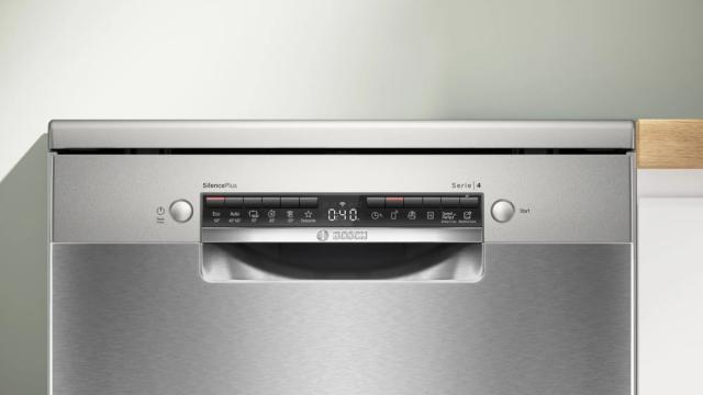 Съдомиялна Bosch SMS4EVI00E SER4 Free-standing dishwasher, C, EcoDrying, Polinox, 9,0l, 14ps, 6p/5o, 44dB(B), Silence 43dB, 3rd drawer, Rackmatic, inox, HC
