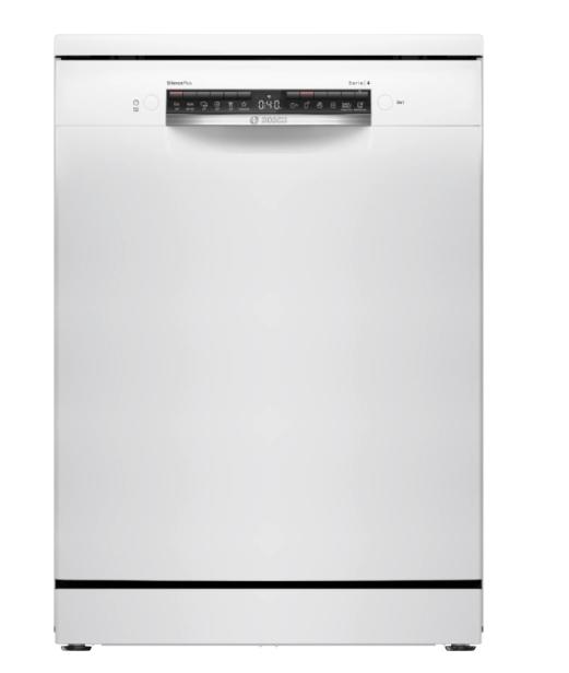 Съдомиялна Bosch SMS4EVW00E SER4 Free-standing dishwasher, C, EcoDrying, Polinox, 9,0l, 14ps, 6p/5o, 44dB(B), Silence 42dB, 3rd drawer, Rackmatic, white, HC