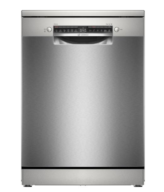 Съдомиялна Bosch SMS4HVI00E SER4 Free-standing dishwasher, D, Polinox, 9,0l, 14ps, 6p/5o, 46dB(C), Silence 45dB, 3rd drawer, Rackmatic, inox, Eco 270 min, HC