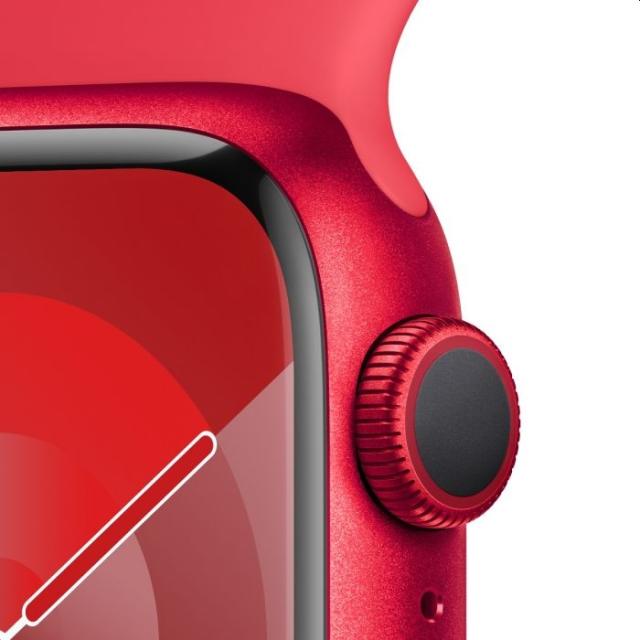 Часовник Apple Watch Series 9 GPS 41mm (PRODUCT)RED Aluminium Case with (PRODUCT)RED Sport Band - M/L