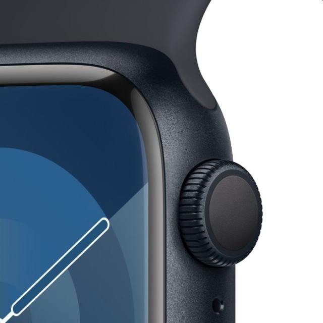 Часовник Apple Watch Series 9 GPS 41mm Midnight Aluminium Case with Midnight Sport Band - S/M