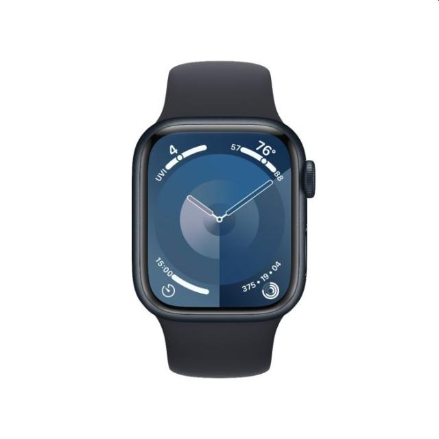 Часовник Apple Watch Series 9 GPS 41mm Midnight Aluminium Case with Midnight Sport Band - M/L