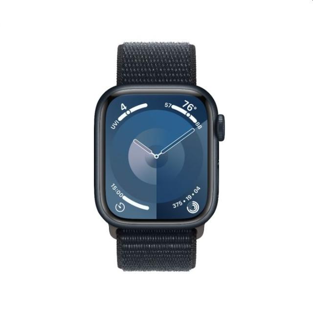 Часовник Apple Watch Series 9 GPS 41mm Midnight Aluminium Case with Midnight Sport Loop