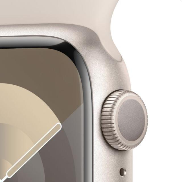 Часовник Apple Watch Series 9 GPS 41mm Starlight Aluminium Case with Starlight Sport Band - S/M