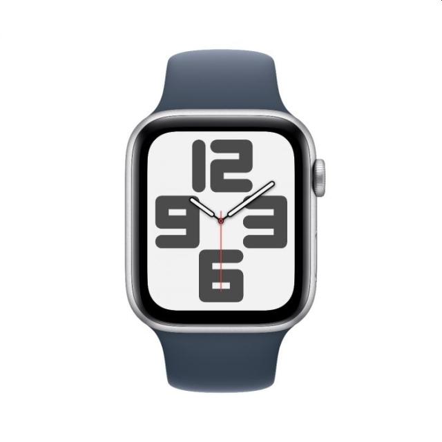 Часовник Apple Watch SE2 v2 Cellular 44mm Silver Alu Case w Storm Blue Sport Band - S/M