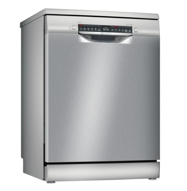 Съдомиялна Bosch SMS4HVI45E SER4 Free-standing dishwasher, E, Polinox, 7,5l, 13ps, 6p/5o, 46dB(C), Silence 44dB, 3rd drawer, Rackmatic, inox, Eco 250 min, HC