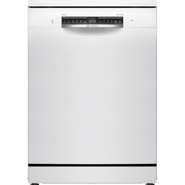 Съдомиялна Bosch SMS4HVW00E SER4 Free-standing dishwasher, D, Polinox, 9,0l, 14ps, 6p/5o, 46dB(C), Silence 45dB, 3rd drawer, Rackmatic, white, Eco 270 min, Half load, HC