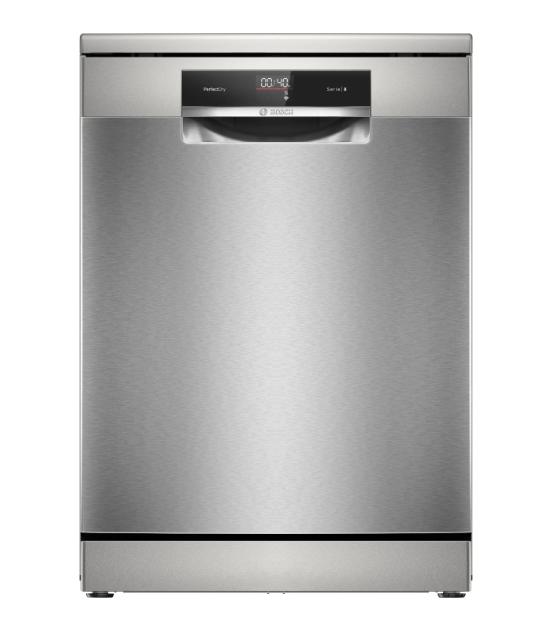 Съдомиялна Bosch SMS8TCI01E SER8 Free-standing Intelligent dishwasher, A, Zeolith, EcoDrying, 9,5l, 14ps, 8p/6o, 43dB(B), Silence 41dB, 3rd drawer, Extra Clean Zone, 2 TFT displays, interior light, PerfectDry, inox, HC