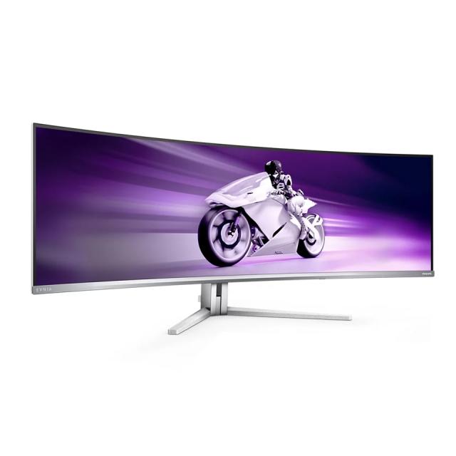 Монитор Philips 49M2C8900, 36 48.8" (123.95 cm)  Curved 1800R QD-OLED, 5120x1440@240Hz, 0.03 GtG, Brightness 1000, 1000000:1, DCR 80M:1, Adaptive Sync, FlickerFree, Low Blue Mode, 7.5Wx4+DTS, Tilt, Height Adjust, Swivel, 2xHDMI, DP, USB hub