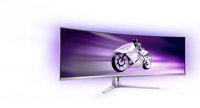 Монитор Philips 49M2C8900, 36 48.8" (123.95 cm)  Curved 1800R QD-OLED, 5120x1440@240Hz, 0.03 GtG, Brightness 1000, 1000000:1, DCR 80M:1, Adaptive Sync, FlickerFree, Low Blue Mode, 7.5Wx4+DTS, Tilt, Height Adjust, Swivel, 2xHDMI, DP, USB hub