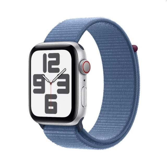 Часовник Apple Watch SE2 v2 Cellular 44mm Silver Alu Case w Winter Blue Sport Loop