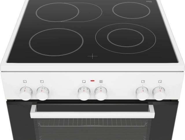 Готварска печка Bosch HKA090220, Electric free-standing cooker, glass-ceramic radiant, white