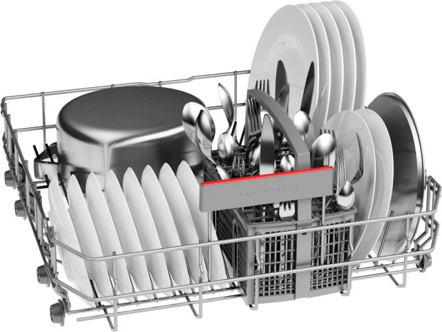 Съдомиялна Bosch SMV4HTX24E SER4 Dishwasher fully integrated, E, Polinox, 9,5l, 12ps, 6p/5o, 48dB(C), Silence 44dB, Rackmatic, HC