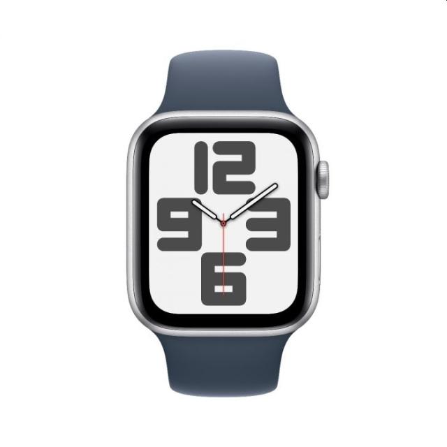 Часовник Apple Watch SE2 v2 GPS 44mm Silver Alu Case w Storm Blue Sport Band - S/M