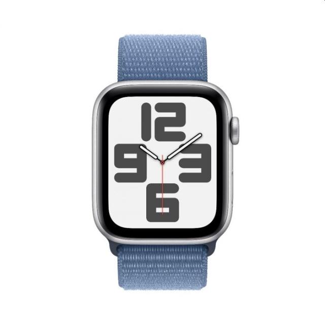 Часовник Apple Watch SE2 v2 GPS 44mm Silver Alu Case w Winter Blue Sport Loop