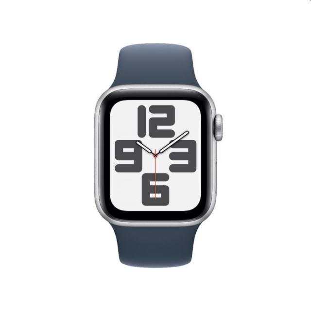 Часовник Apple Watch SE2 v2 Cellular 40mm Silver Alu Case w Storm Blue Sport Band - S/M