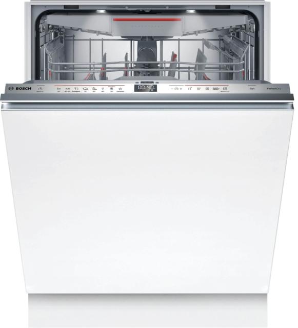 Съдомиялна Bosch SMV6ZCX03E SER6 Intelligent dishwasher fully integrated, C, Zeolith, 9,0l, 14ps, 8p/5o, 39dB(B), Silence 38dB, 3rd basket, Extra Clean Zone, TimeLight, display, HC, interior light