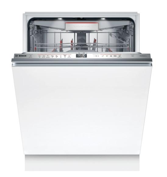 Съдомиялна Bosch SMV6ZCX05E SER6 Intelligent dishwasher fully integrated, B, Zeolith, 9,0l, 14ps, 8p/5o, 40dB(B), Silence 39dB, 3rd basket, Extra Clean Zone, TimeLight, display, HC, interior light