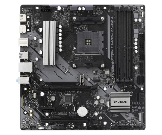 Дънна платка Asrock B550M Phantom Gaming 4 + Lanberg Wireless Network Card USB adapter NC-1200-WIE AC1200 Dual Band