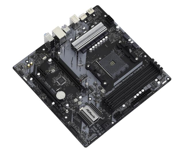 Дънна платка Asrock B550M Phantom Gaming 4 + Lanberg Wireless Network Card USB adapter NC-1200-WIE AC1200 Dual Band