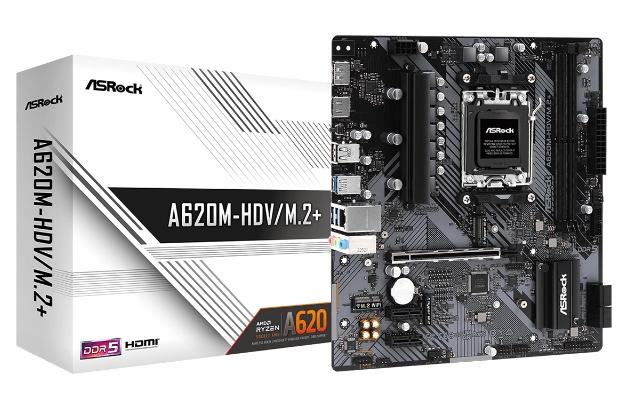 Дънна платка Asrock A620M-HDV/M.2+ + Lanberg Wireless Network Card USB adapter NC-1200-WIE AC1200 Dual Band