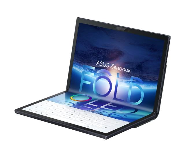 Лаптоп Asus Zenbook Fold OLED UX9702AA-FOLED-MD731X, Intel i7-1250U 1.1 GHz (8-core/12-thread, 12MB cache, up to 4.7 GHz),  17,3" 2560 x 1920 FOLED 4:3 aspect ratio, LPDDR5 16G (ON BD), 1TB PCIEG4 SSD, WiFi 6e, Win 11 Pro, Tech Black+Fury Gaming Chai