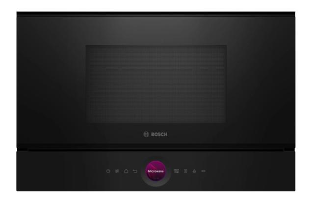 Микровълнова печка Bosch BEL7321B1, SER8, Built-in microwave, 21l, AutoPilot 10, LED light, left hinge,TFT, black