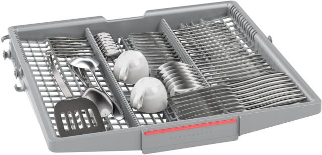 Съдомиялна Bosch SMV6ZCX06E SER6 Intelligent dishwasher fully integrated, B, Zeolith, 9,0l, 14ps, 8p/5o, 40dB(B), Silence 42dB, 3rd drawer, Extra Clean Zone, PerfectDry, display, TimeLight, HC