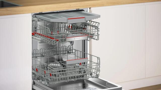 Съдомиялна Bosch SMV6ZCX06E SER6 Intelligent dishwasher fully integrated, B, Zeolith, 9,0l, 14ps, 8p/5o, 40dB(B), Silence 42dB, 3rd drawer, Extra Clean Zone, PerfectDry, display, TimeLight, HC