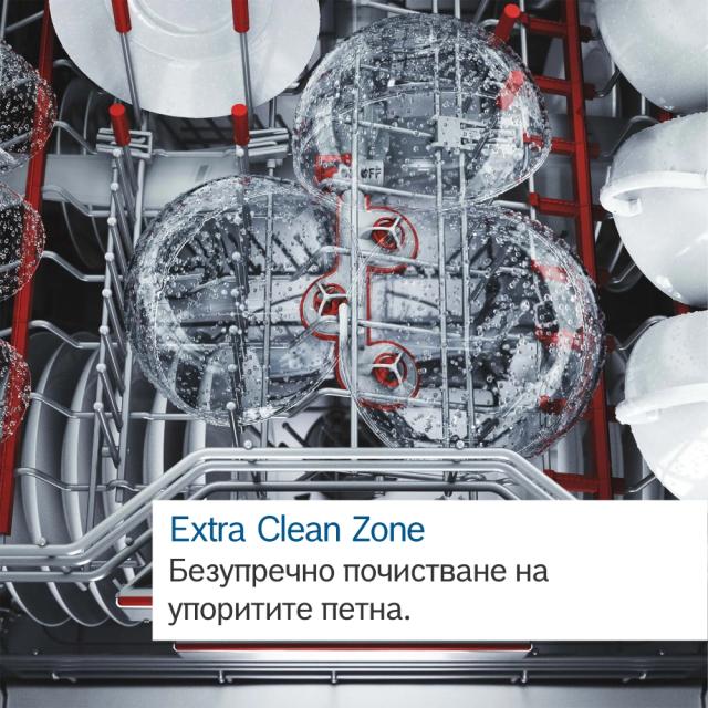Съдомиялна Bosch SMV6ZCX06E SER6 Intelligent dishwasher fully integrated, B, Zeolith, 9,0l, 14ps, 8p/5o, 40dB(B), Silence 42dB, 3rd drawer, Extra Clean Zone, PerfectDry, display, TimeLight, HC