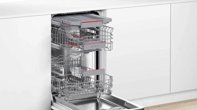 Съдомиялна Bosch SPI4HMS49E SER4 Dishwasher integrated 45cm, E, 9,5l, 10ps, 6p/5o, 44dB(B), 3rd drawer, Rackmatic, HC