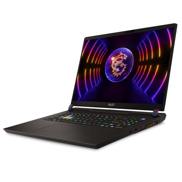 Лаптоп MSI Vector GP78 HX 13VI, i9-13980HX, 17" QHD+(2560x1600), 240Hz, IPS-level, 32GB DDR5 (2x16GB 5600), 2TB NVMe SSD, RTX 4090 16GB GDDR6, HM770, WiFi 6E, Windows 11 Home, 4 cell 90Wh, 2Y, Gray, RGB KBD+Fury Gaming Chair Avenger M+ Black-White