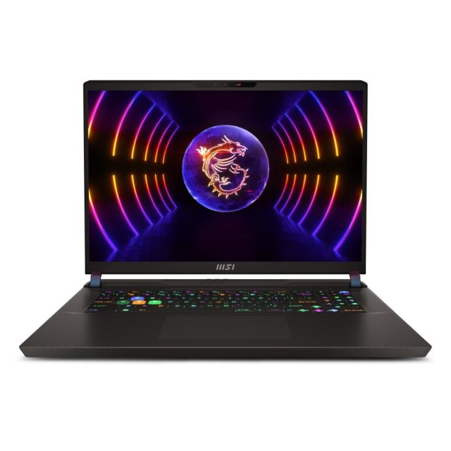 Лаптоп MSI Vector GP78 HX 13VH, i9-13980HX, 17" QHD+ (2560x1600), 240Hz, IPS-level, 32GB DDR5 (2x16GB 5600), 1TB NVMe SSD, RTX 4080 12G GDDR6, HM770, WiFi 6E, Windows 11 Home, 4 cell 90Whr, 2Y, Gray, RGB KBD+Fury Gaming Chair Avenger M+ Black-White