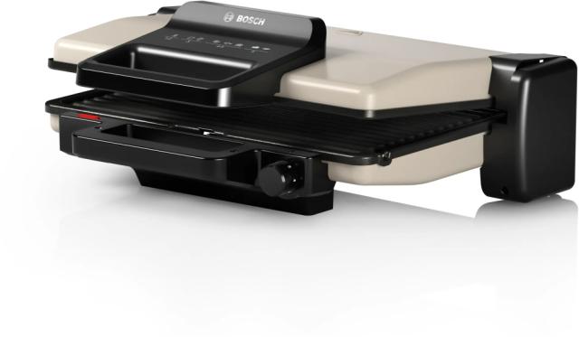 Контактен грил Bosch TCG3302, Contact grill 3 in 1, 2000 W,  Removable aluminum grill plates with non-stick ceramic coating, silver