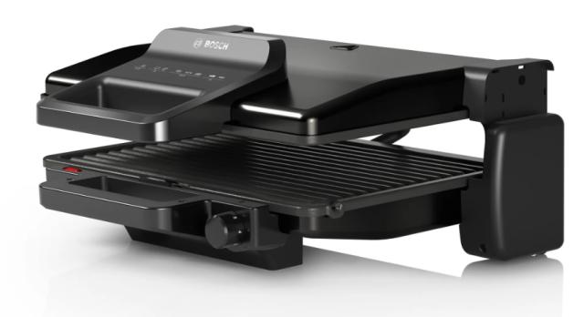 Контактен грил Bosch TCG3323, Contact grill 3 in 1, 2000 W,  Removable aluminum grill plates with non-stick ceramic coating, black