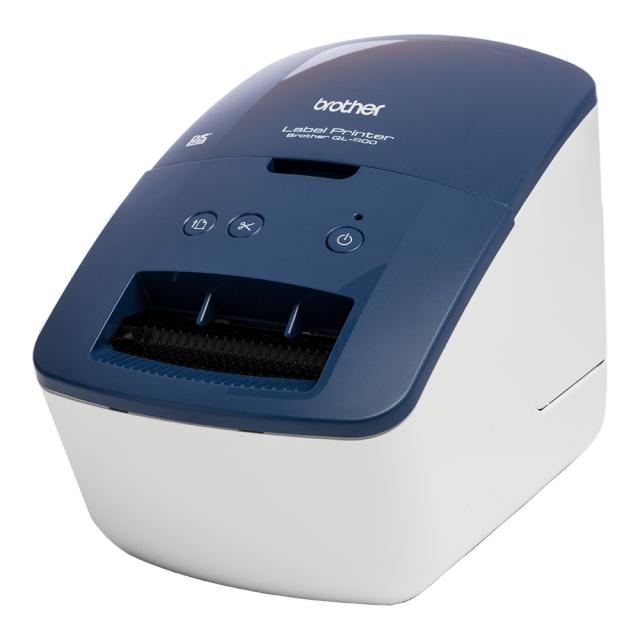 Етикетен принтер Brother QL-600B, 300 x 300 dpi/300 x 600 dpi, 62 mm максимална ширина на етикета