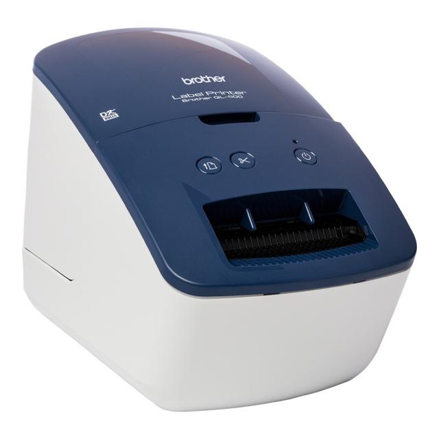 Етикетен принтер Brother QL-600B, 300 x 300 dpi/300 x 600 dpi, 62 mm максимална ширина на етикета