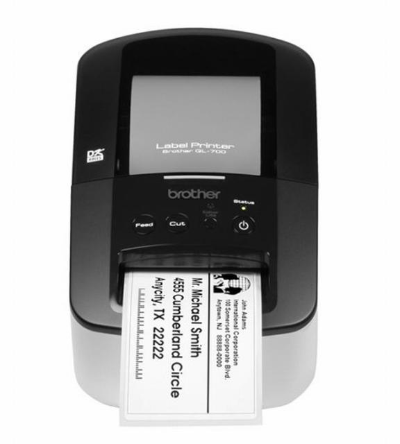 Етикетен принтер Brother QL-700, 300 x 600 dpi, 62 mm максимална ширина на етикета, USB