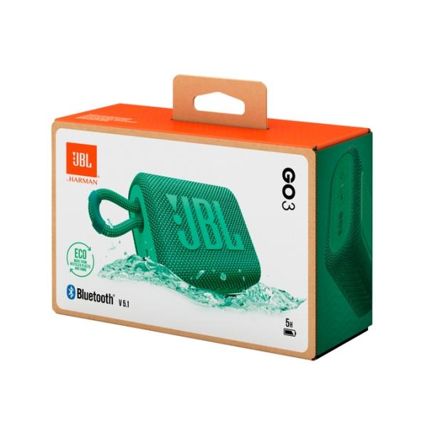 Тонколони JBL GO 3 ECO GRN Portable Waterproof Speaker