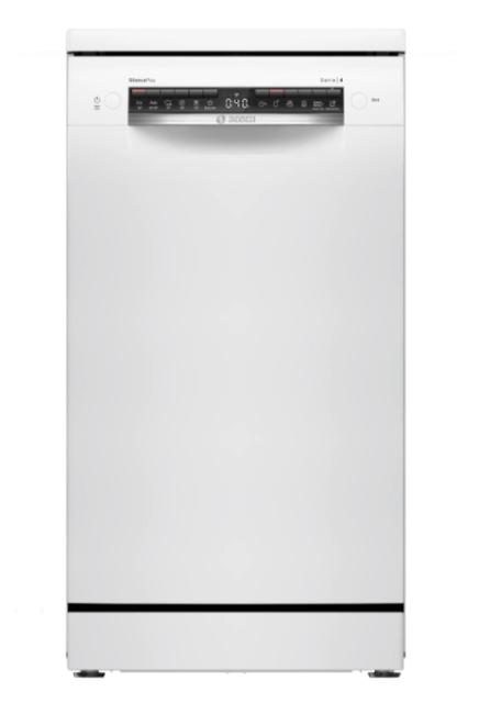 Съдомиялна Bosch SPS4EMW24E SER4 Free-standing dishwasher 45cm, C, EcoDrying, 8,9l, 10ps, 6p/5o, 44dB(B), Silence 42dB, 3rd drawer, Rackmatic, white, HC
