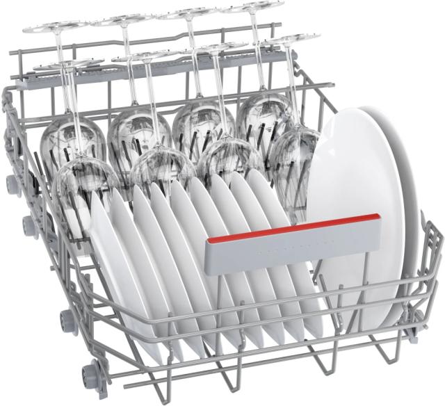 Съдомиялна Bosch SPS4HMI49E SER4 Free-standing dishwasher 45cm, E, 9,5l, 10ps, 6p/5o, 44dB(B), Silence 41dB, 3rd drawer, Rackmatic, inox, HC