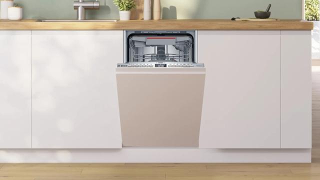 Съдомиялна Bosch SPV4EMX24E SER4 Dishwasher fully integrated 45cm, C, EcoDrying, 8,9l, 10ps, 6p/5o, 44dB(C), Silence 42dB, 3rd drawer, Rackmatic, HC