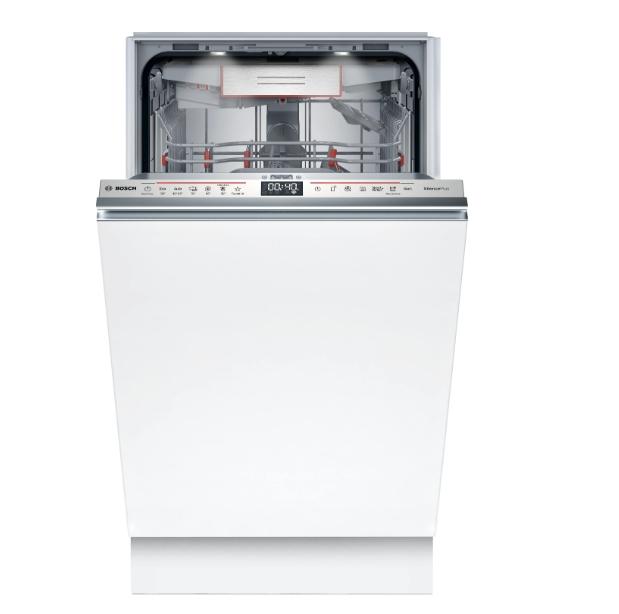 Съдомиялна Bosch SPV6EMX05E SER6 Dishwasher fully integrated 45cm, C, EcoDrying, 8,9l, 10ps, 6p/5o, 44dB(B), Silence 42dB, 3rd drawer, TimeLight, interior light, HC